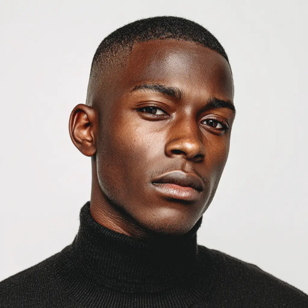 Portrait of a young Black man symbolizing clarity, strength, and early-stage awakening in the Idaam Bilaac system